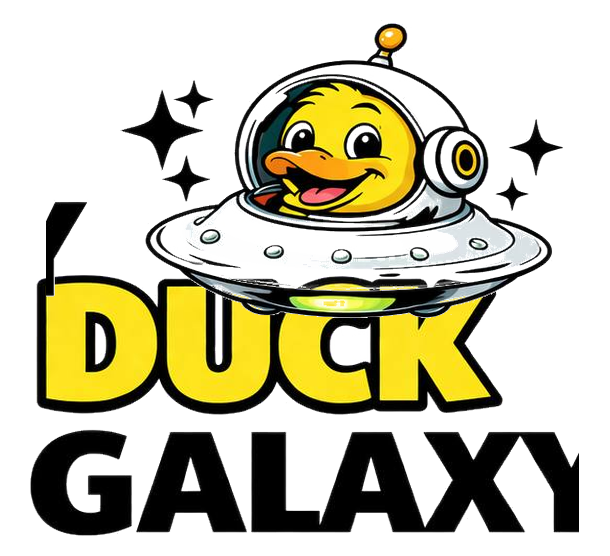 Duck Galaxy mobile logo on dark